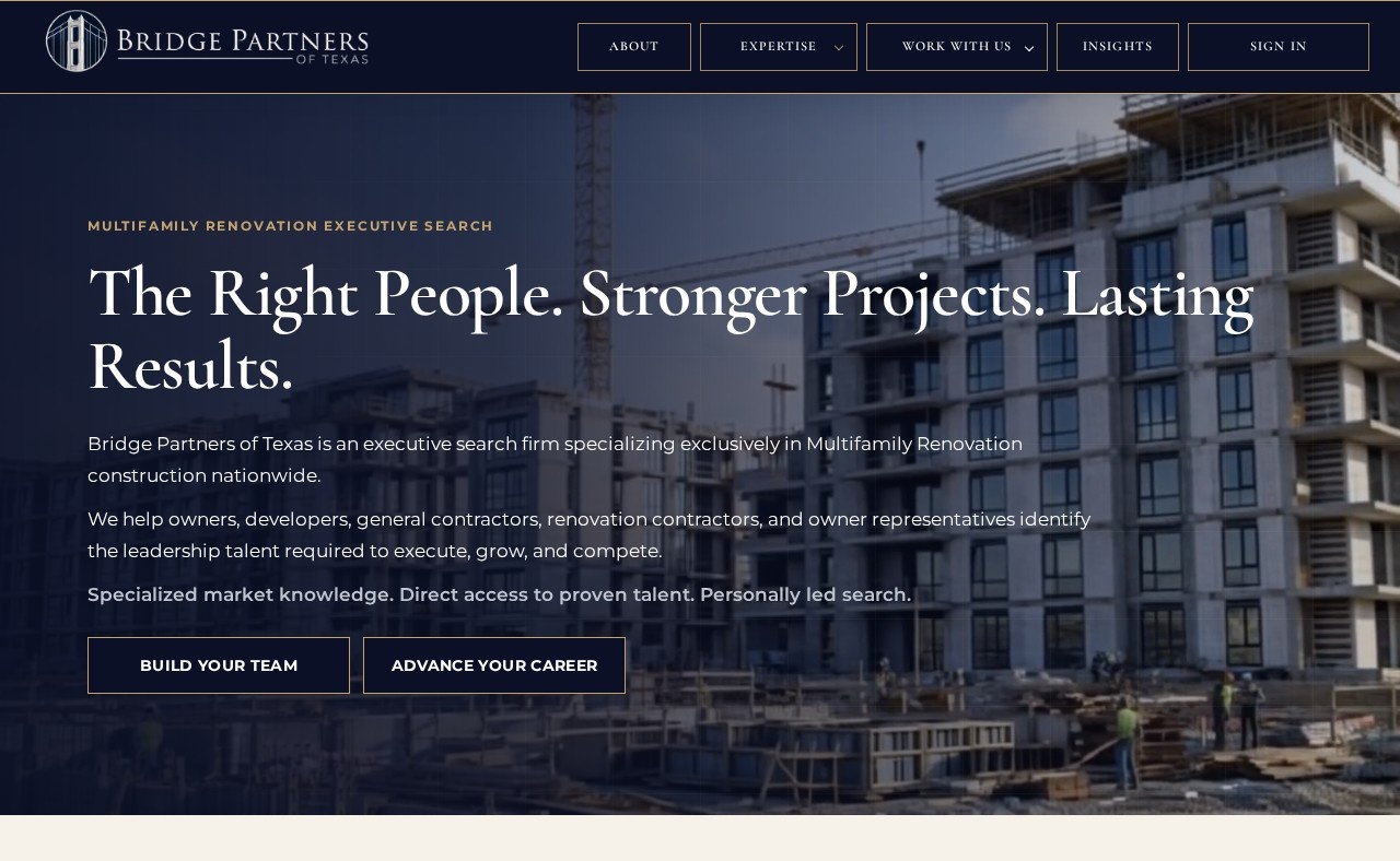 Bridge Partners of Texas homepage on a laptop